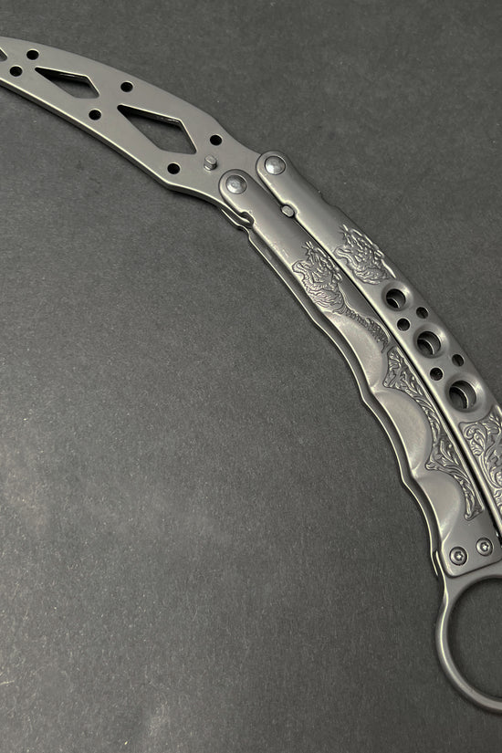 4.13" Silver Blade & 5.25" Chrome Handle Butterfly Trainer