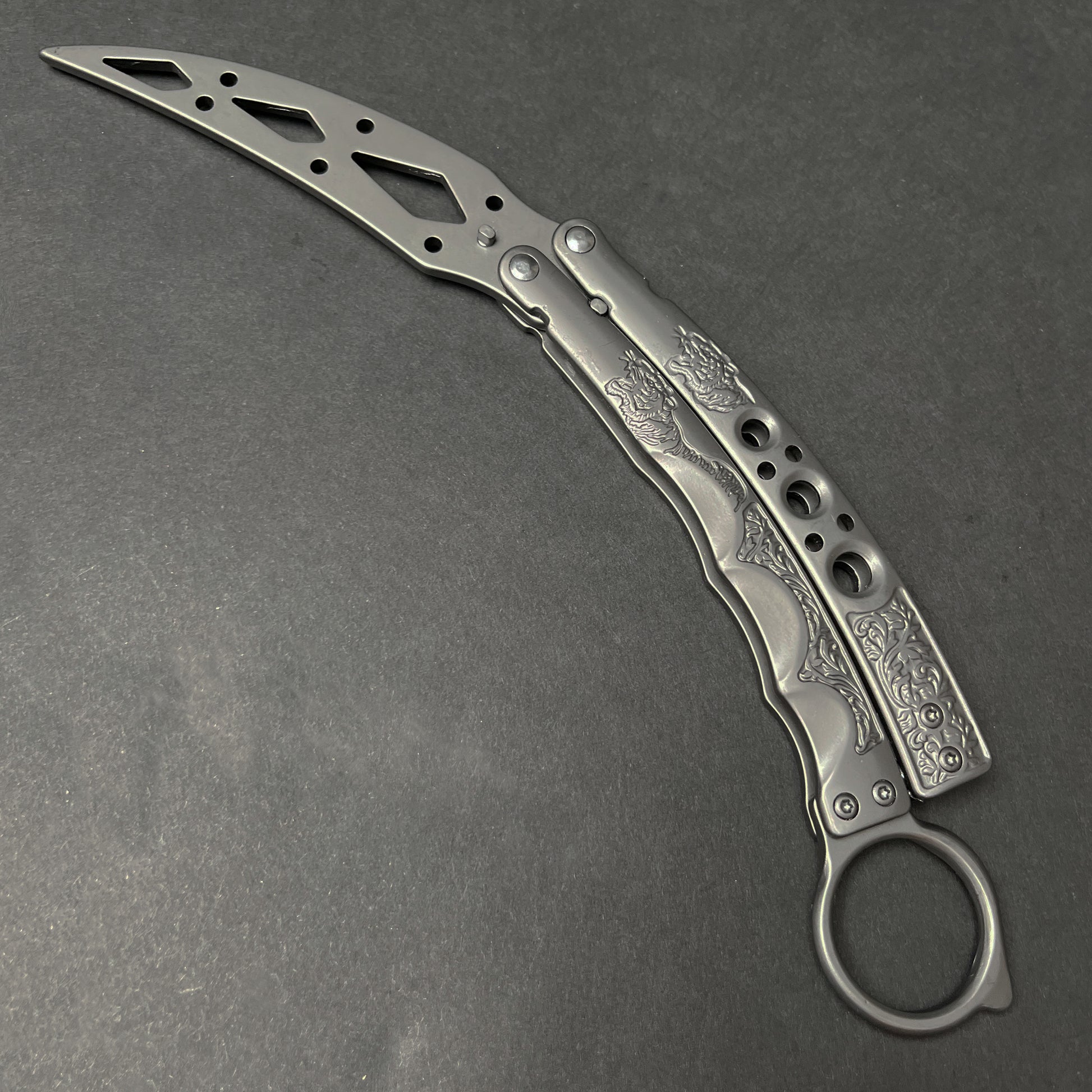 4.13" Silver Blade & 5.25" Chrome Handle Butterfly Trainer