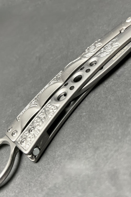 4.13" Silver Blade & 5.25" Chrome Handle Butterfly Trainer