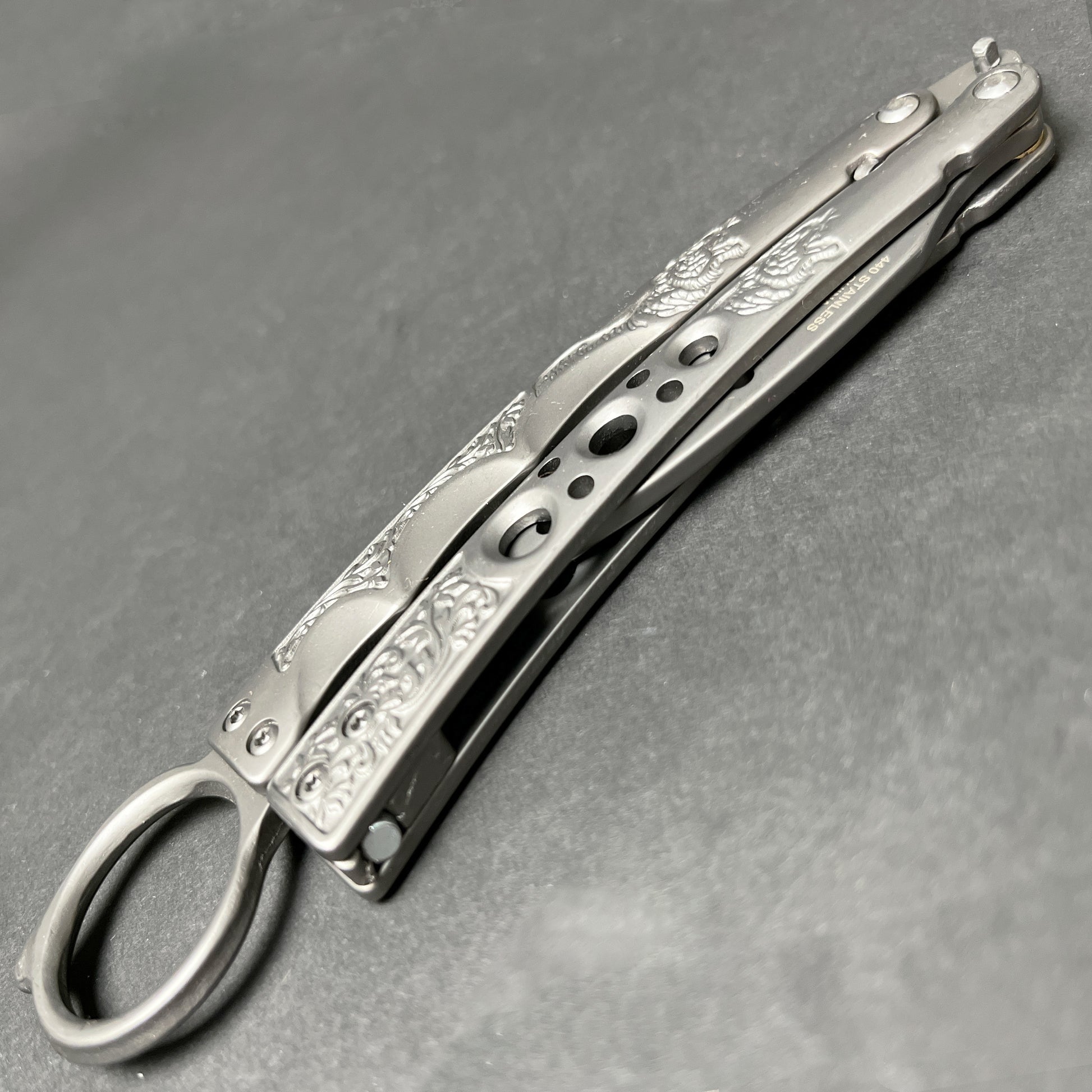 4.13" Silver Blade & 5.25" Chrome Handle Butterfly Trainer