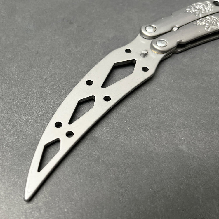 4.13" Silver Blade & 5.25" Chrome Handle Butterfly Trainer