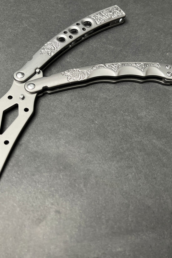 4.13" Silver Blade & 5.25" Chrome Handle Butterfly Trainer