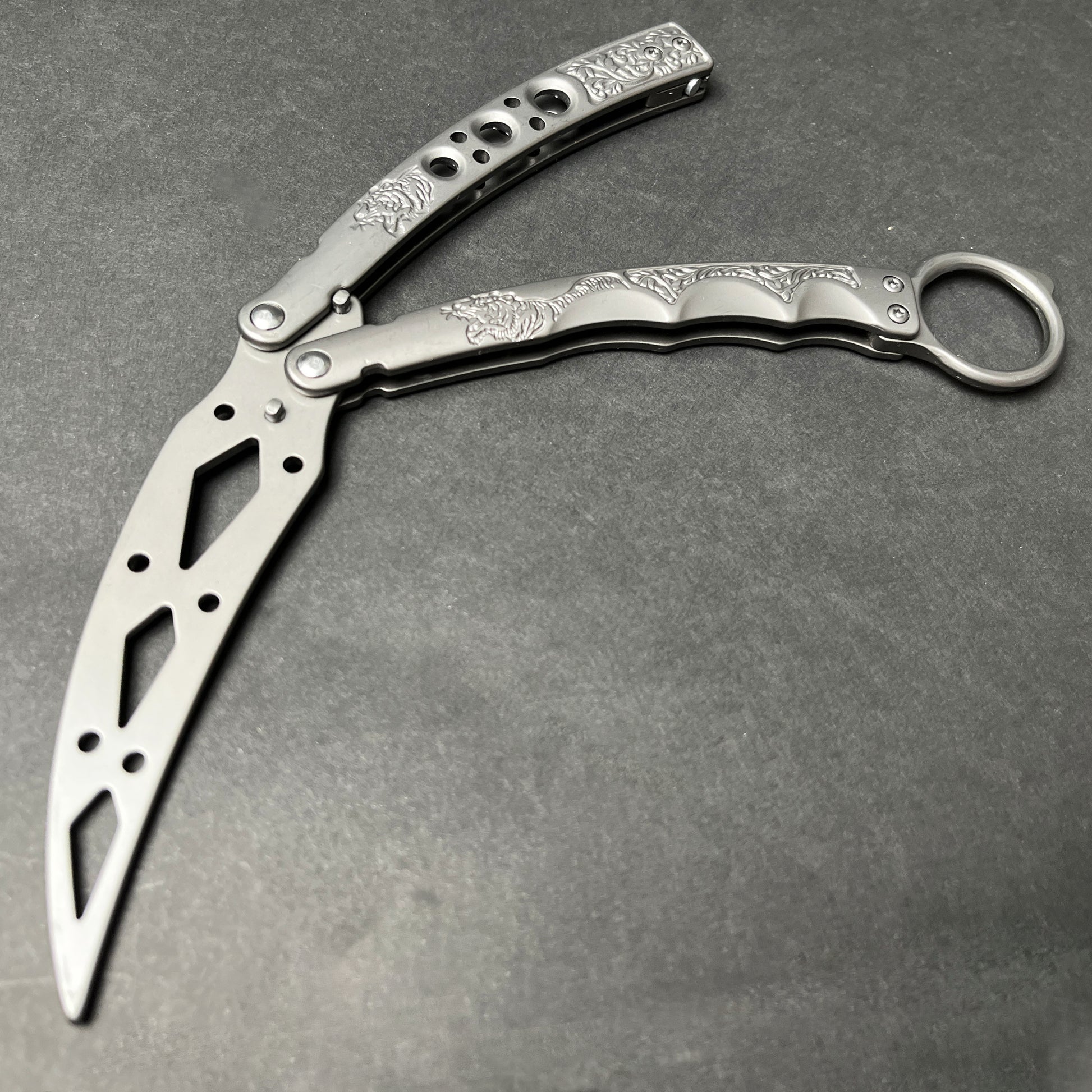 4.13" Silver Blade & 5.25" Chrome Handle Butterfly Trainer