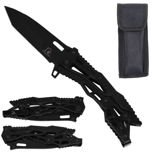Falcon Black Spring Assisted Pocket Knife folding pocket knife product photo