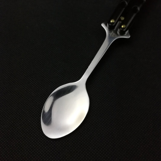 8 1/2" Black Butterfly Spoon