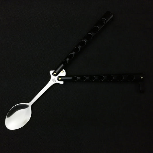 8 1/2" Black Butterfly Spoon