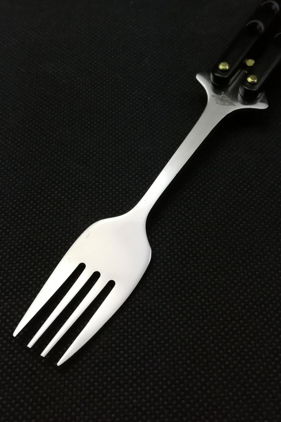 Black Butterfly Knife Fork Trainer