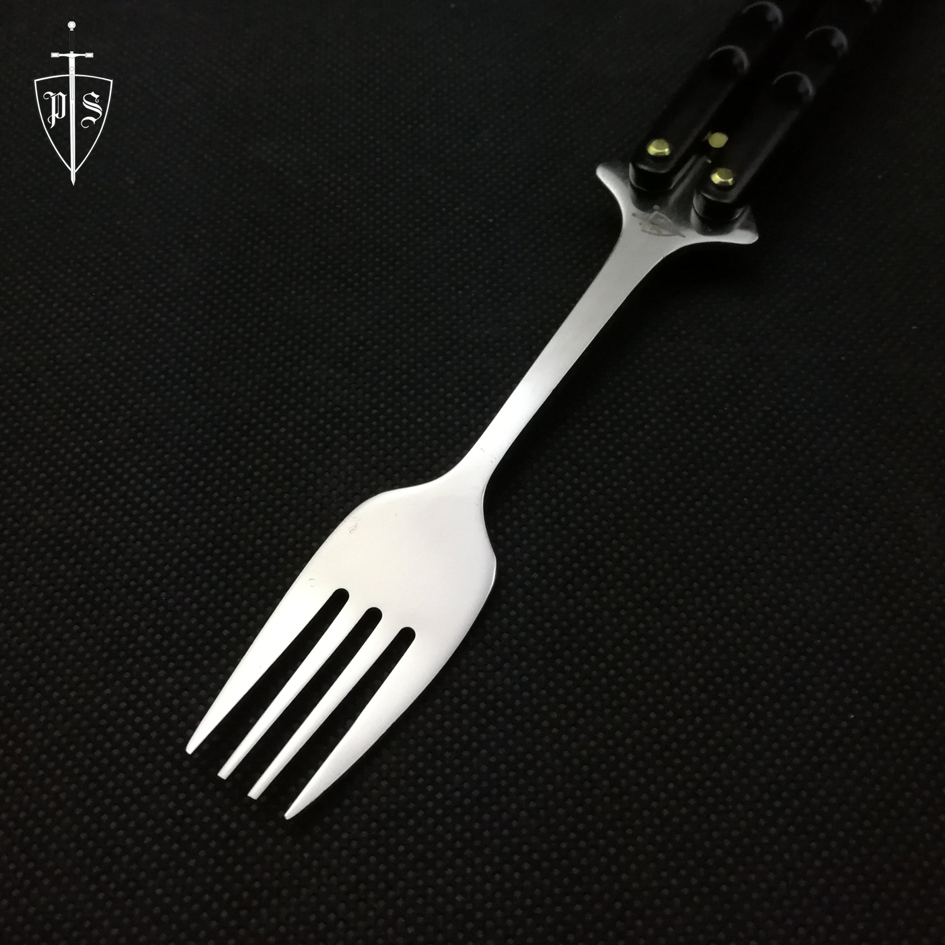 Black Butterfly Knife Fork Trainer
