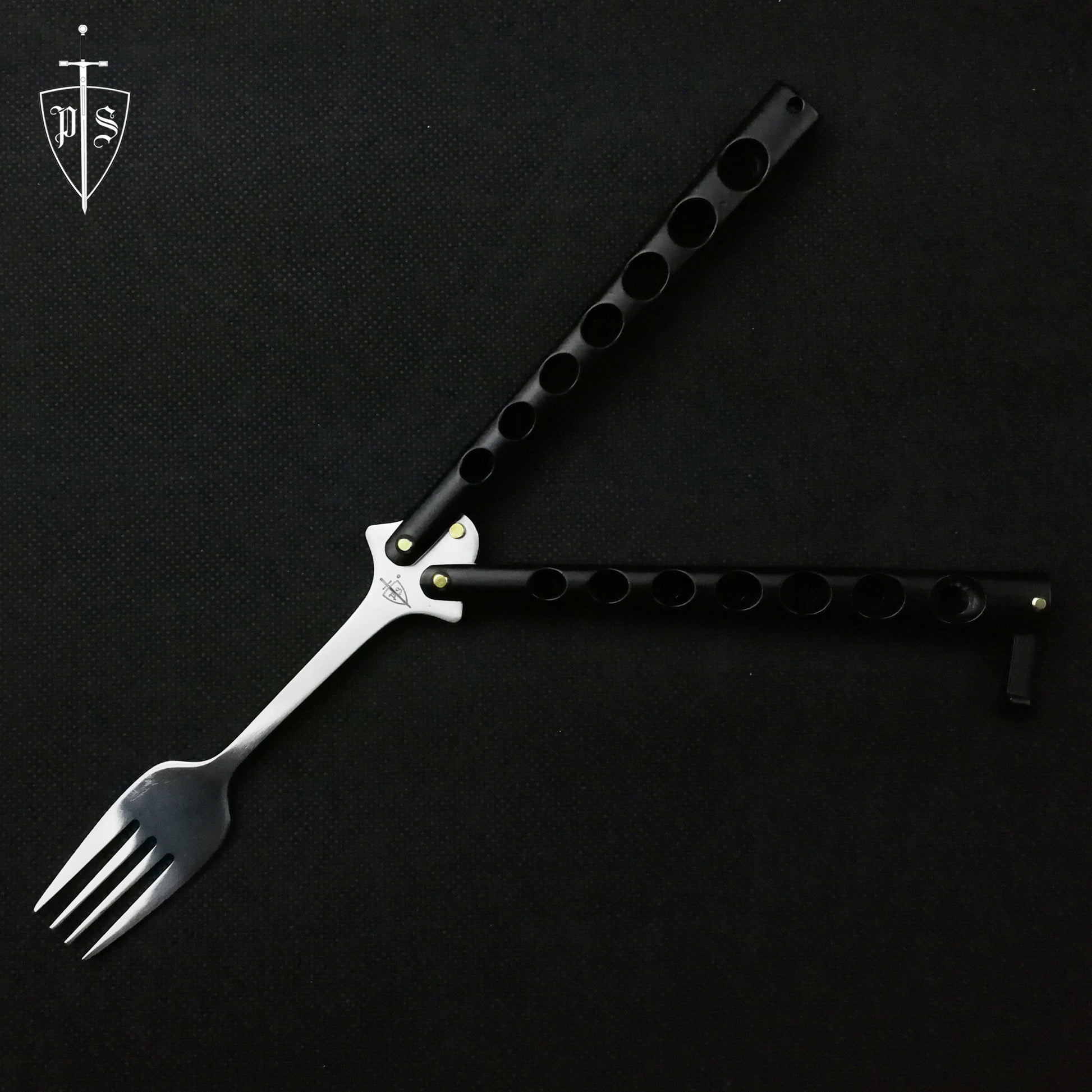 Black Butterfly Knife Fork Trainer