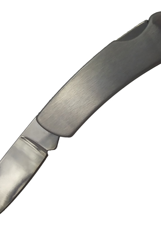 2 1/4" Plain Blade, with Metal Handle Silver