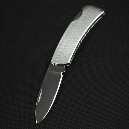 2 1/4" Plain Blade, with Metal Handle Silver