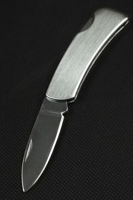 2 1/4" Plain Blade, with Metal Handle Silver
