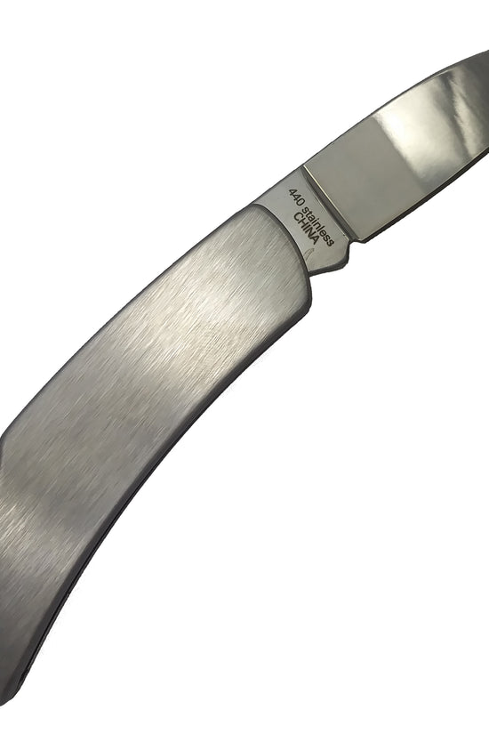2 1/4" Plain Blade, with Metal Handle Silver