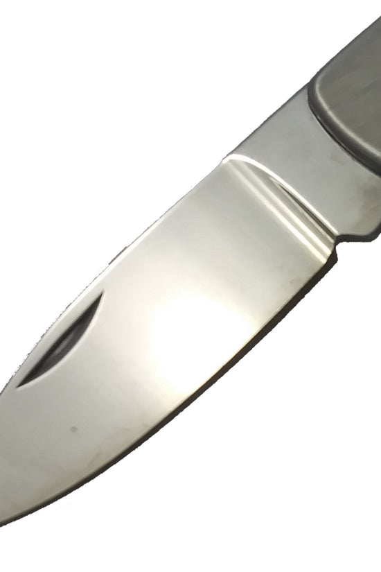 2 1/4" Plain Blade, with Metal Handle Silver