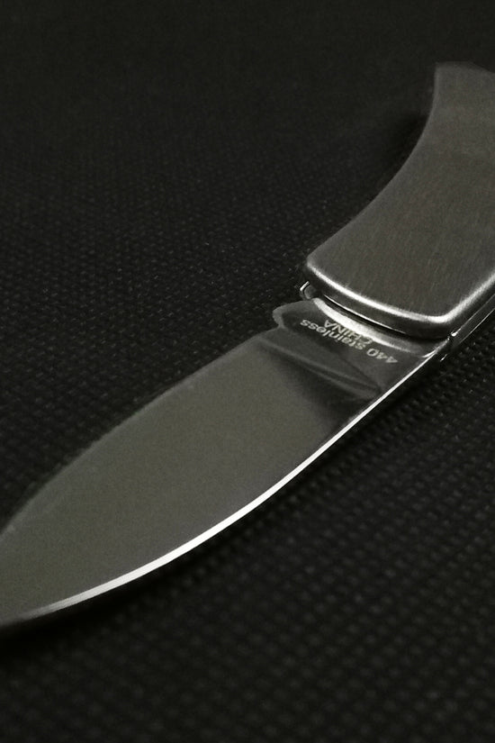 2 1/4" Plain Blade, with Metal Handle Silver