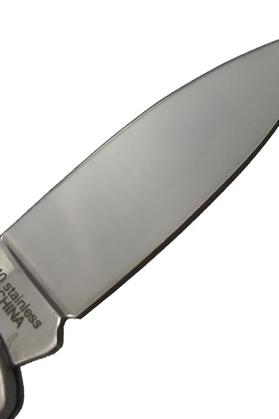 2 1/4" Plain Blade, with Metal Handle Silver