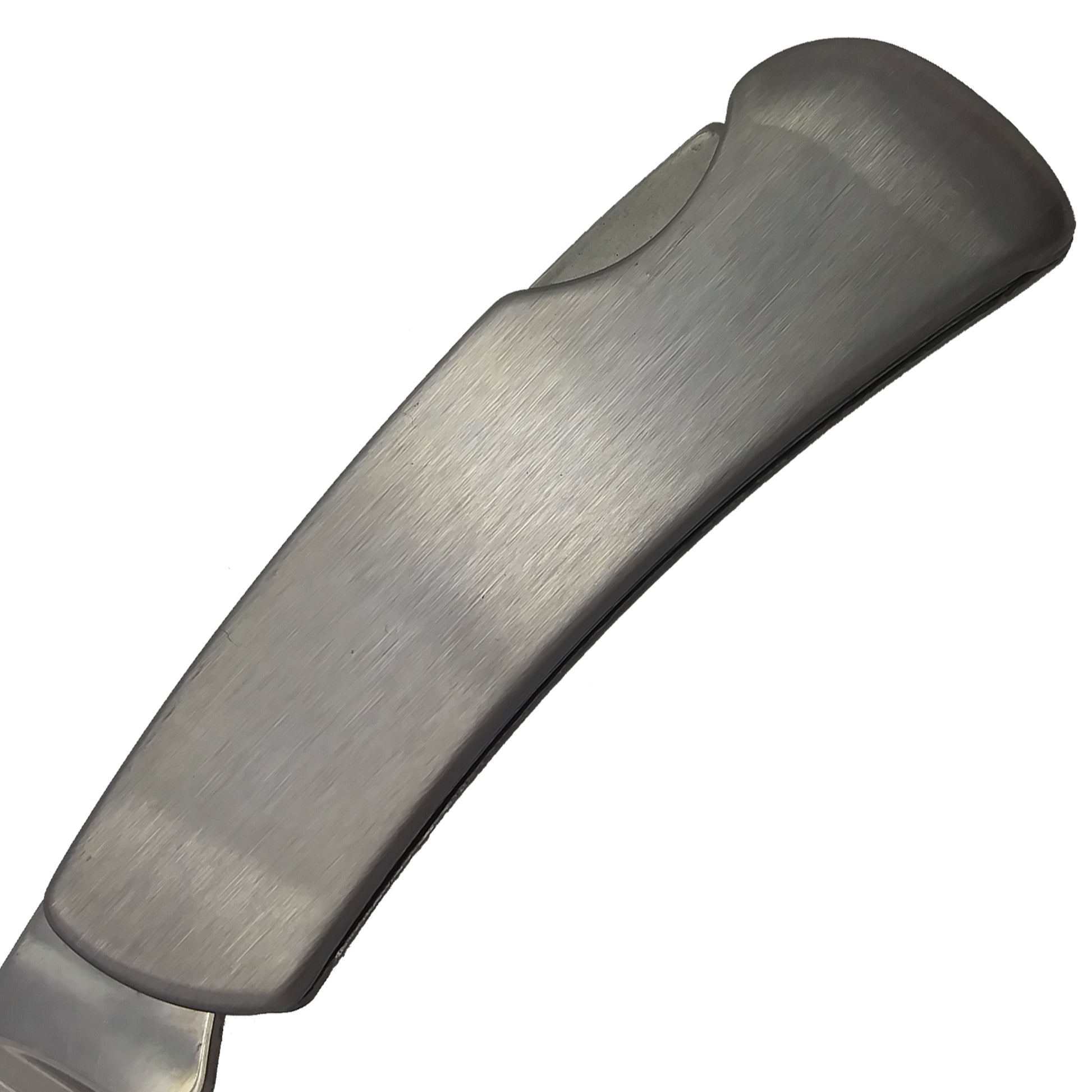 2 1/4" Plain Blade, with Metal Handle Silver