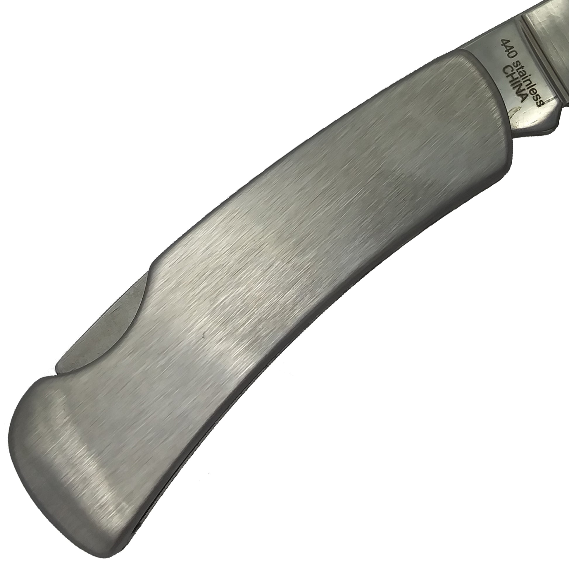 2 1/4" Plain Blade, with Metal Handle Silver