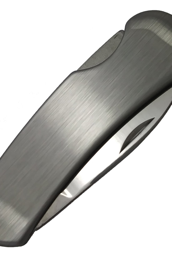 2 1/4" Plain Blade, with Metal Handle Silver