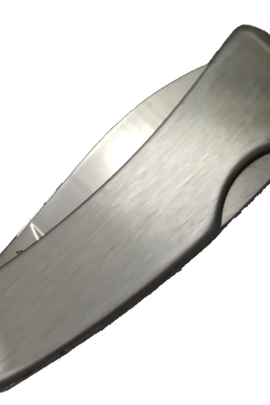 2 1/4" Plain Blade, with Metal Handle Silver