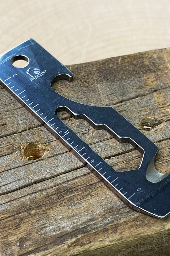 Falcon Keychain Multitool for Outdoor Use - 2.7" 8-in-1 Multi-Tool Keychain