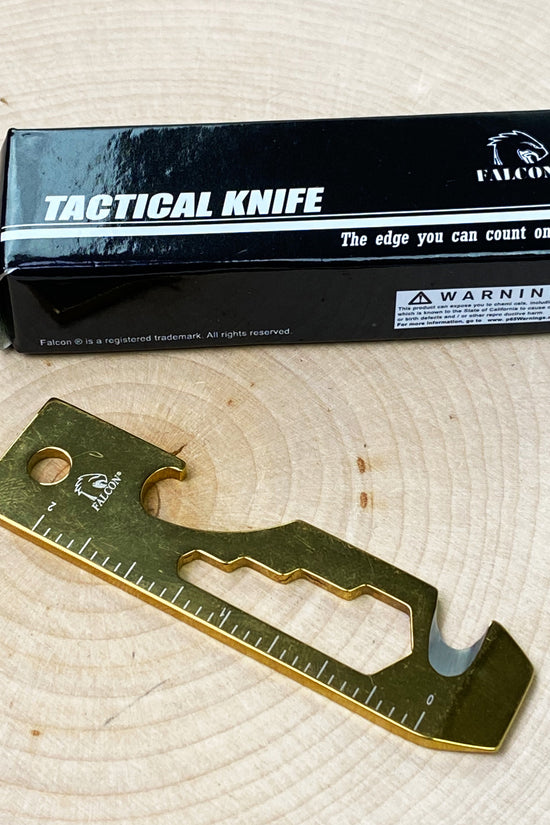 Falcon Gold Multi-Tool - 2.7" 8-in-1 Multi-Tool Keychain