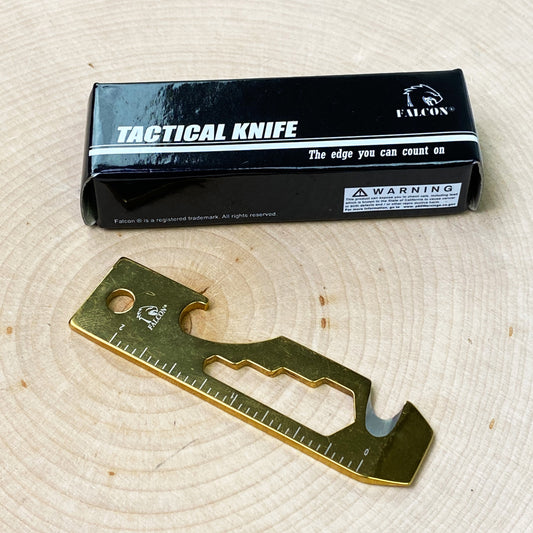 Falcon Gold Multi-Tool - 2.7" 8-in-1 Multi-Tool Keychain