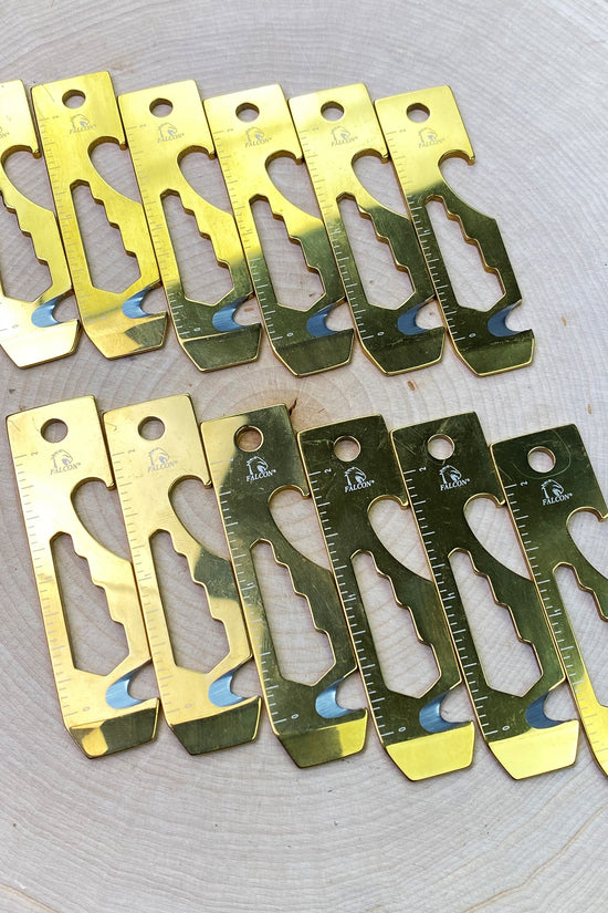 Falcon Gold Multi-Tool - 2.7" 8-in-1 Multi-Tool Keychain
