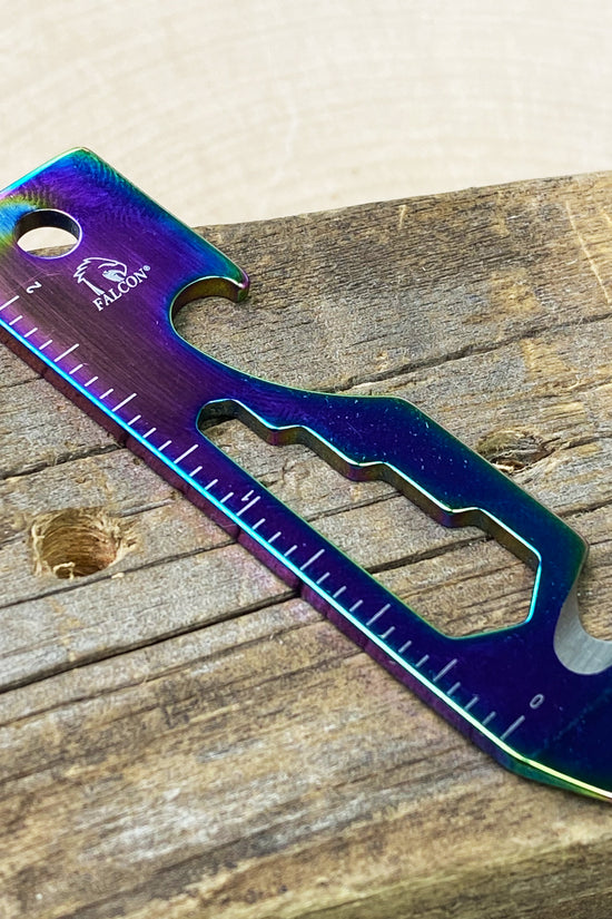 Falcon Rainbow Multi-Tool - 2.7" 8-in-1 Multi-Tool Keychain