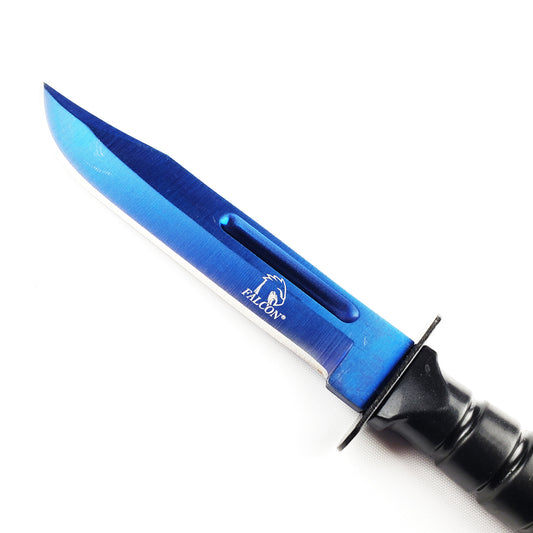 Falcon 7.5" Tactical Knives W/ Blue Coating Blade