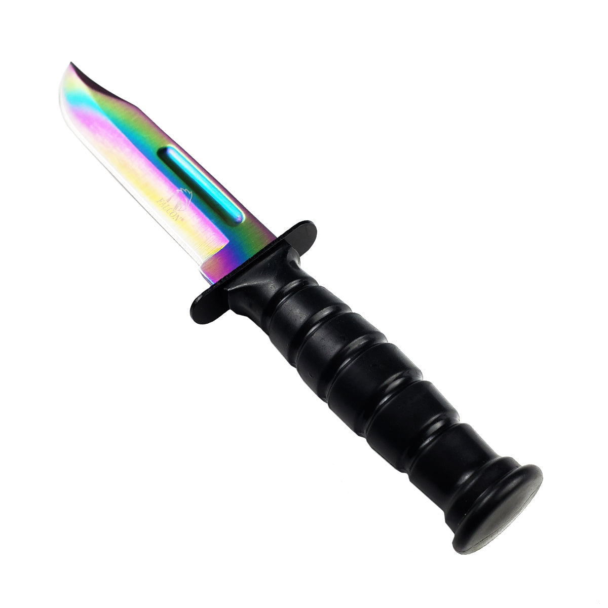 Falcon 7.5" Tactical Knives W/ Rainbow Coating Blade