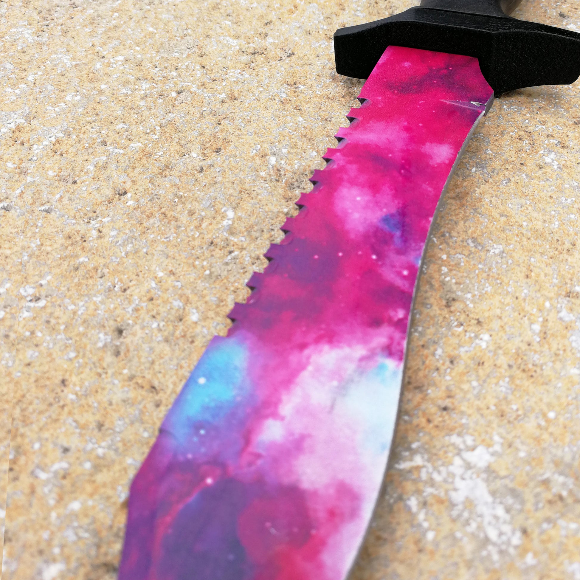 12" Tactical Knife With Galaxy Purple Blade