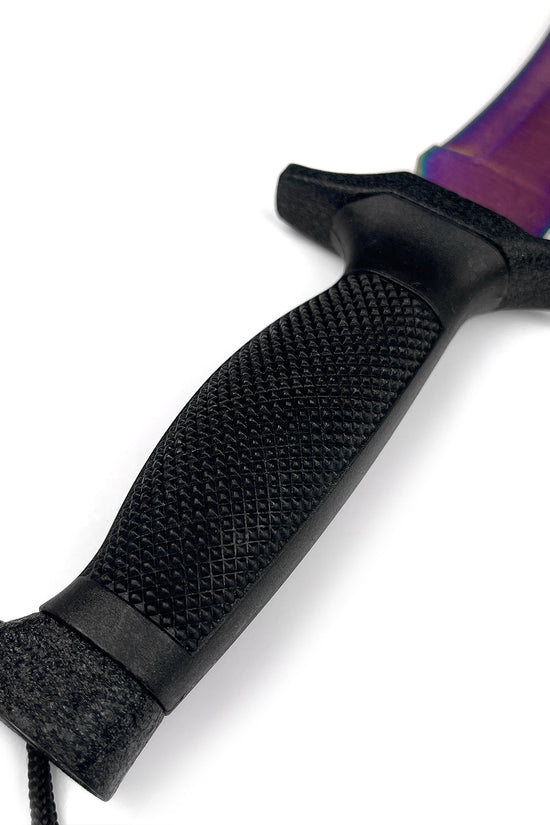 12" Tactical Knife With Rainbow Fixed Blade