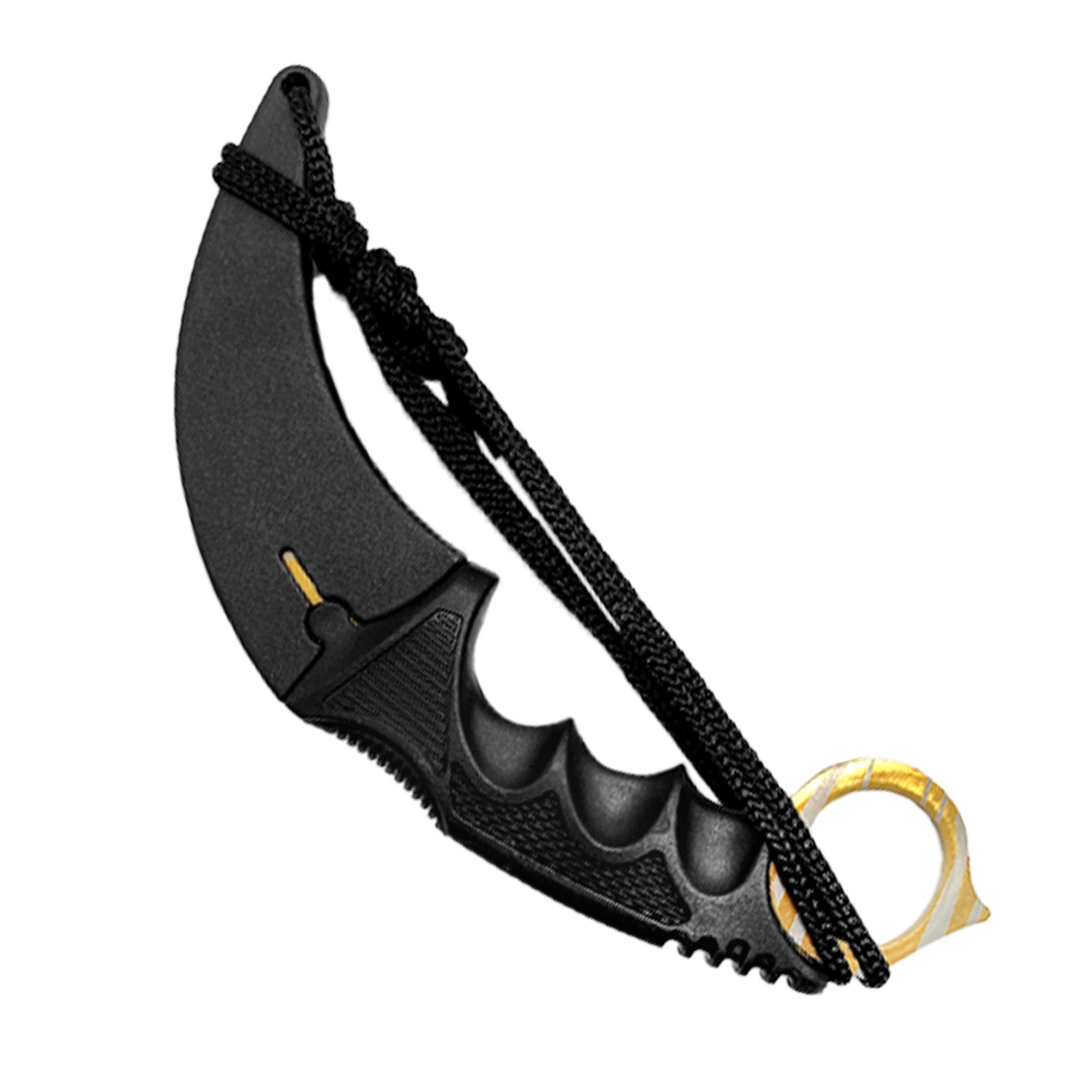 Falcon 7 1/2" Trainer Karambit Knife with Gold Blade & Sheath