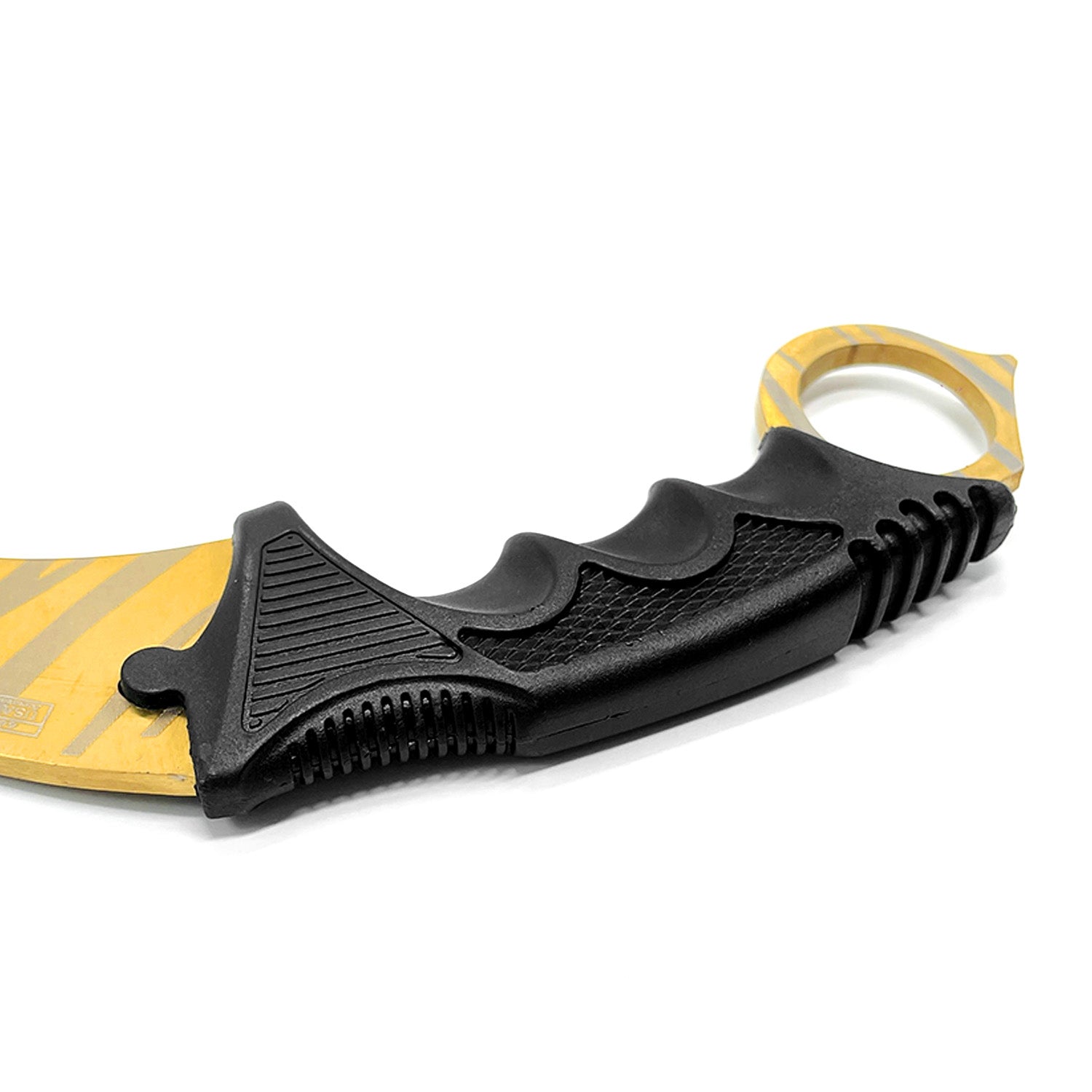 Falcon 7 1/2" Trainer Karambit Knife with Gold Blade & Sheath