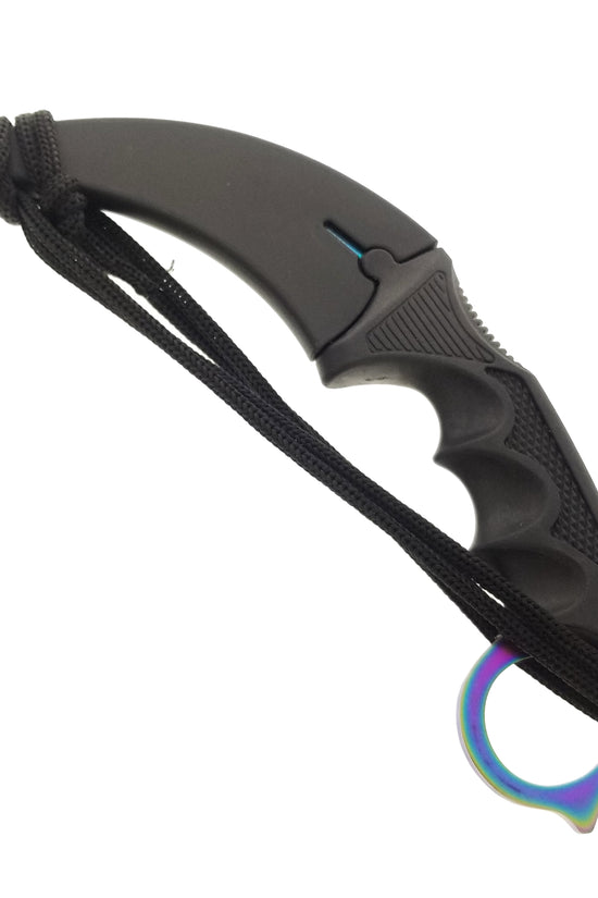 3" Rainbow Blade / Black Handle / Tactical Knife