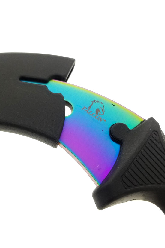 3" Rainbow Blade / Black Handle / Tactical Knife