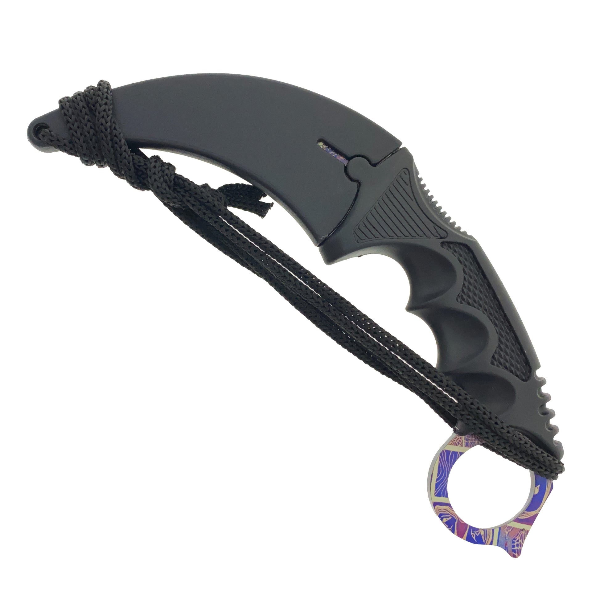 Falcon 7 1/2" Red & Blue Necklace Knife (Karambit)