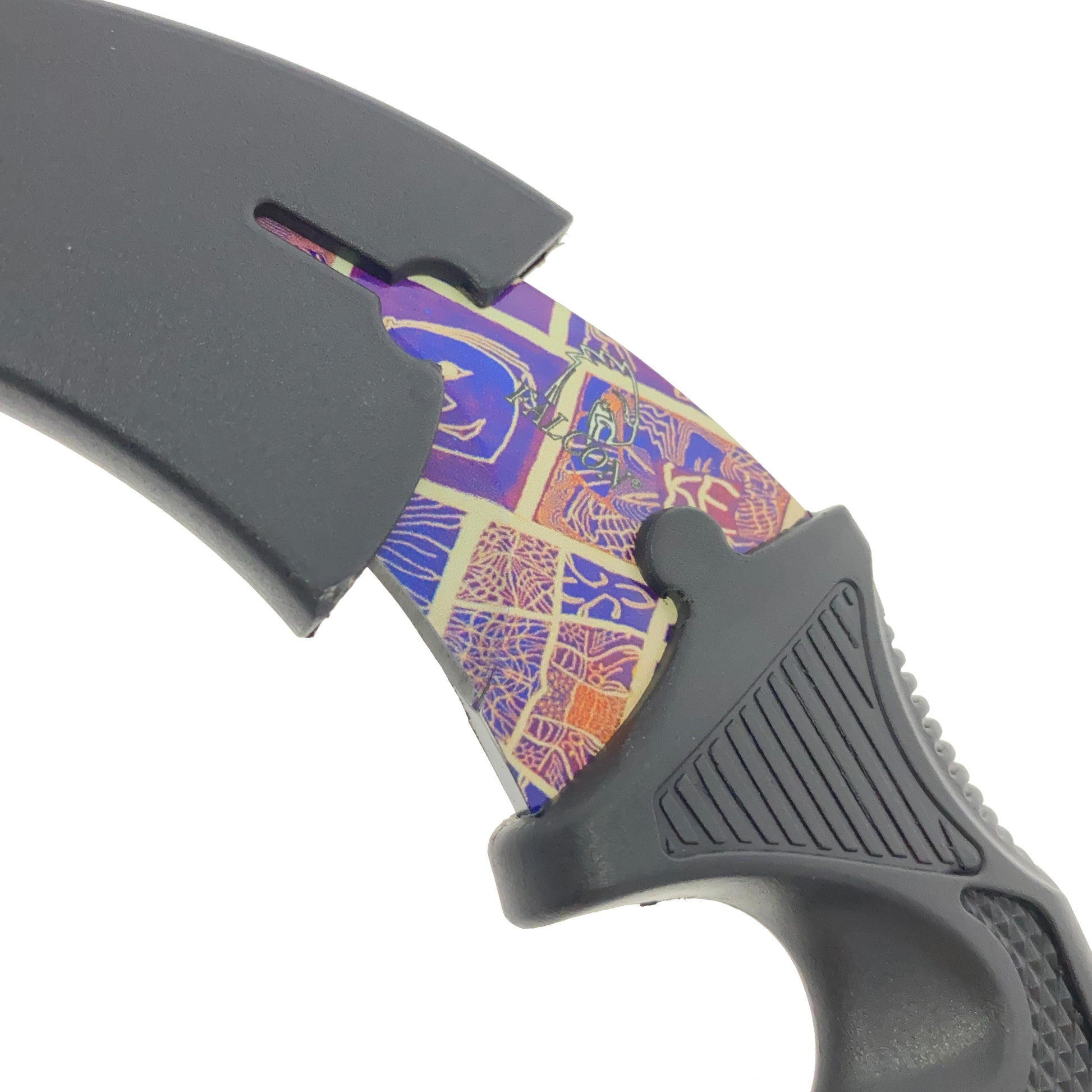 Falcon 7 1/2" Red & Blue Necklace Knife (Karambit)