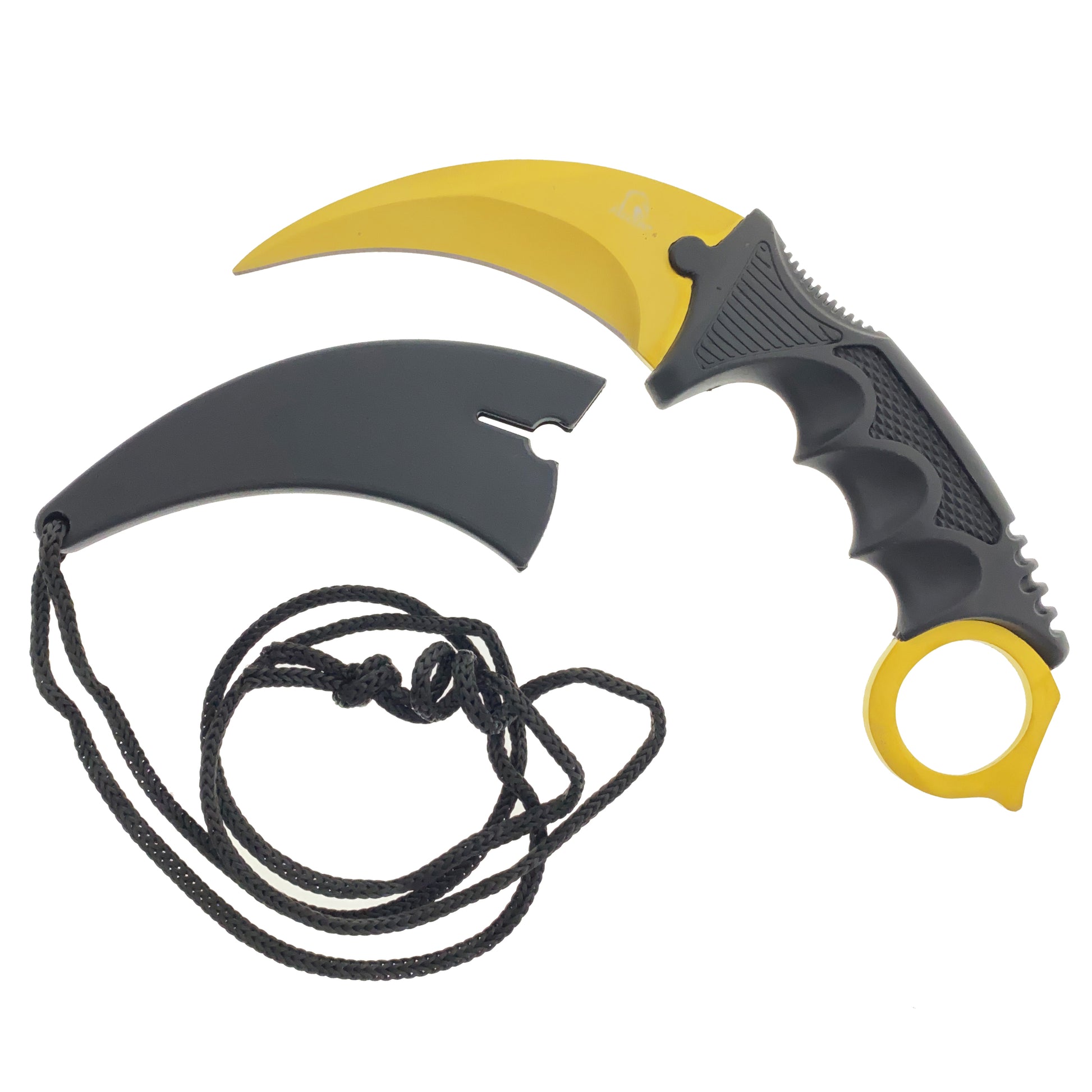 Falcon 7 1/2" Gold Necklace Knife (Karambit)