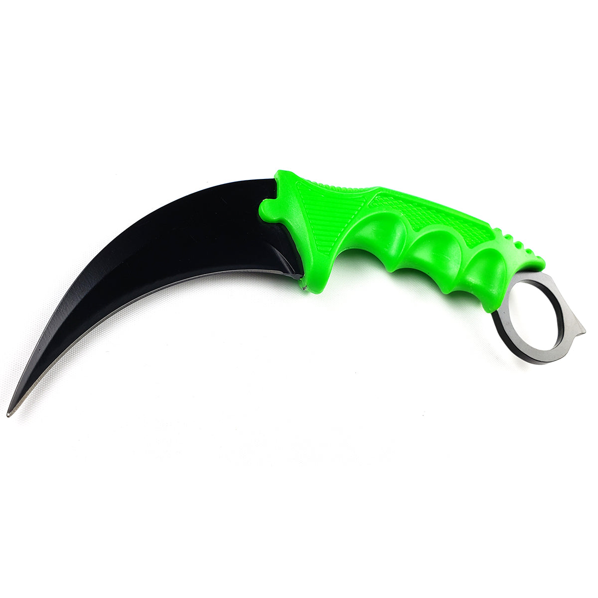 Falcon 7 1/2"Black & Green Handle Necklace Knife (Karambit)