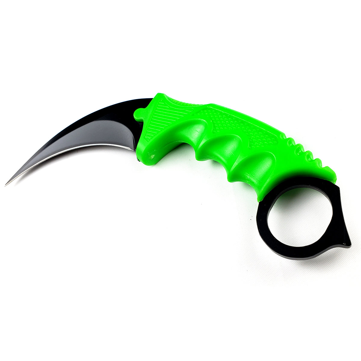 Falcon 7 1/2"Black & Green Handle Necklace Knife (Karambit)