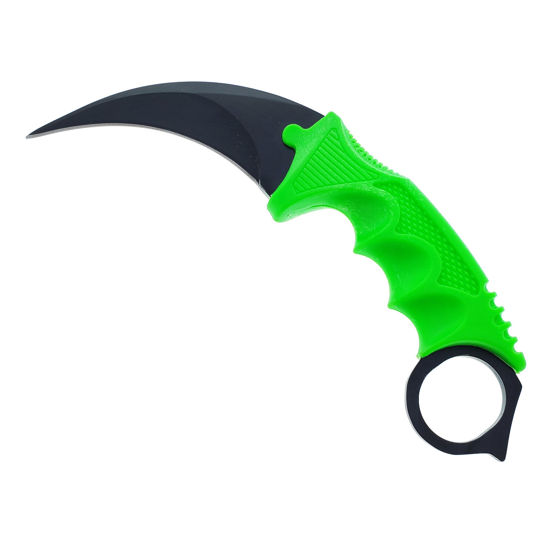 Falcon 7 1/2"Black & Green Handle Necklace Knife (Karambit)