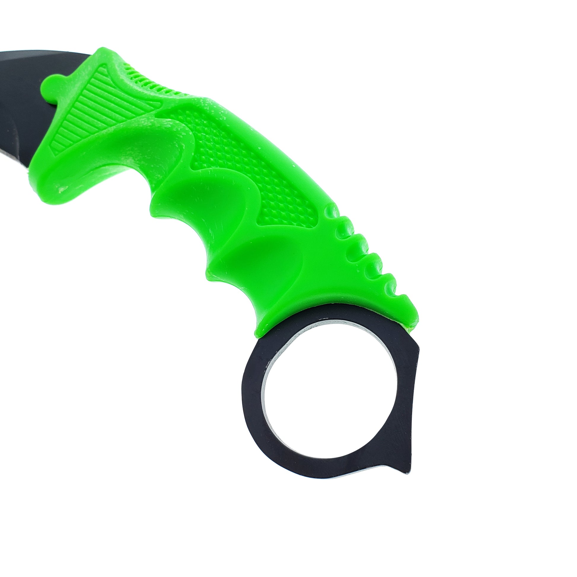 Falcon 7 1/2"Black & Green Handle Necklace Knife (Karambit)