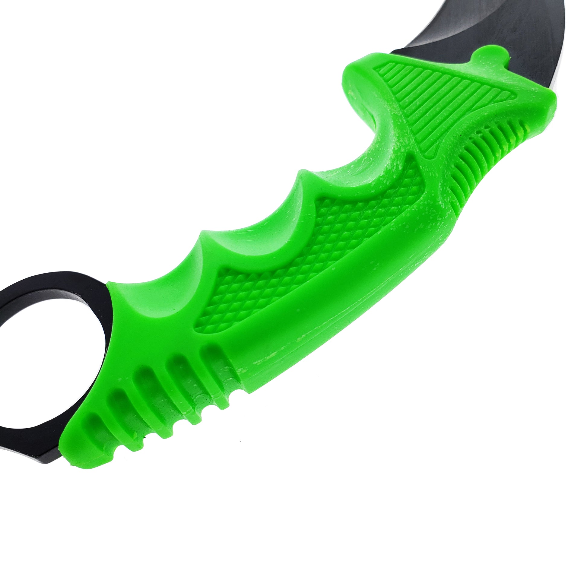 Falcon 7 1/2"Black & Green Handle Necklace Knife (Karambit)