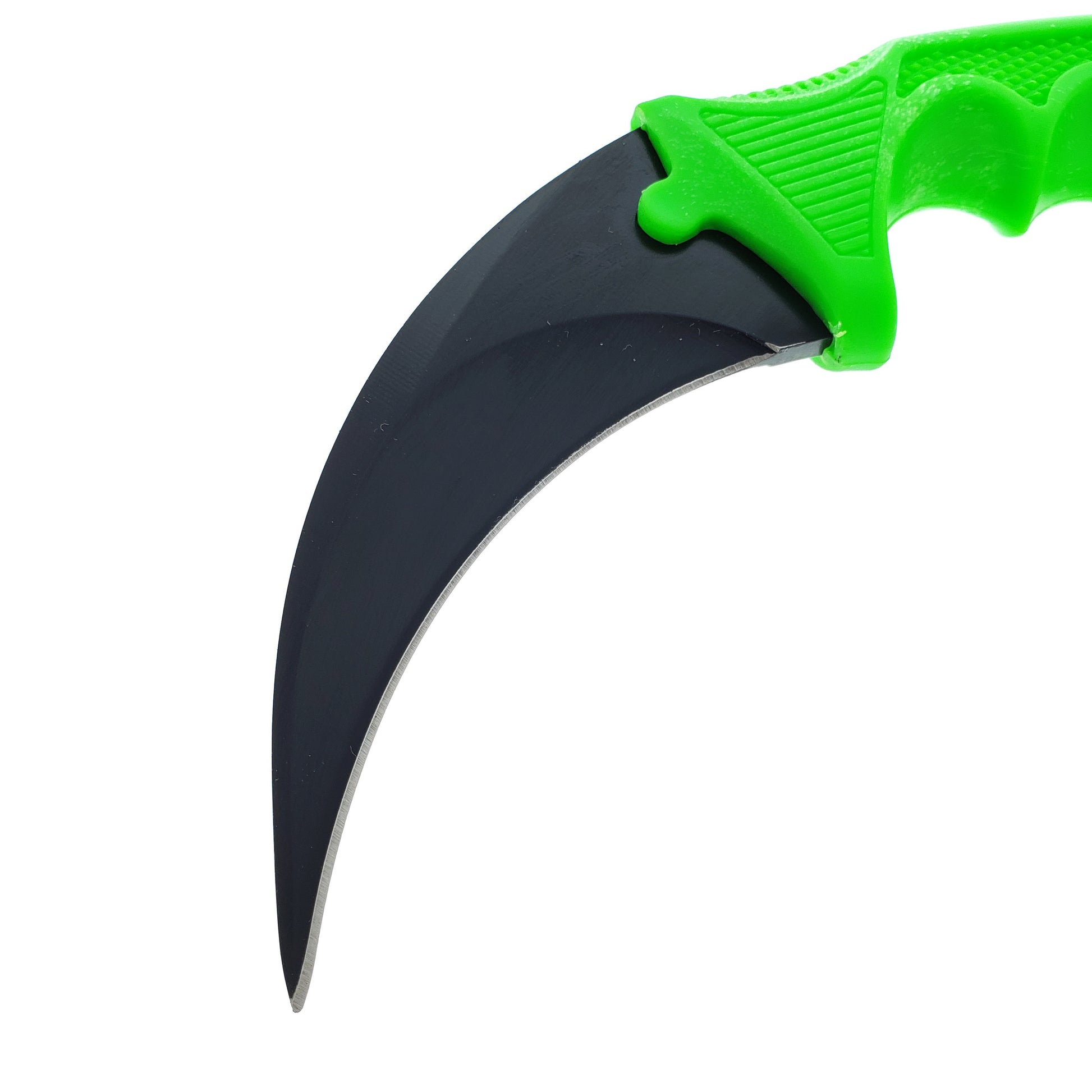 Falcon 7 1/2"Black & Green Handle Necklace Knife (Karambit)