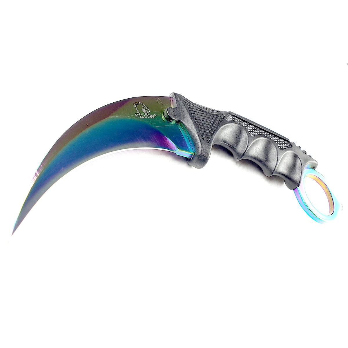 Falcon 7 1/2" Rainbow Necklace Knife (Karambit)