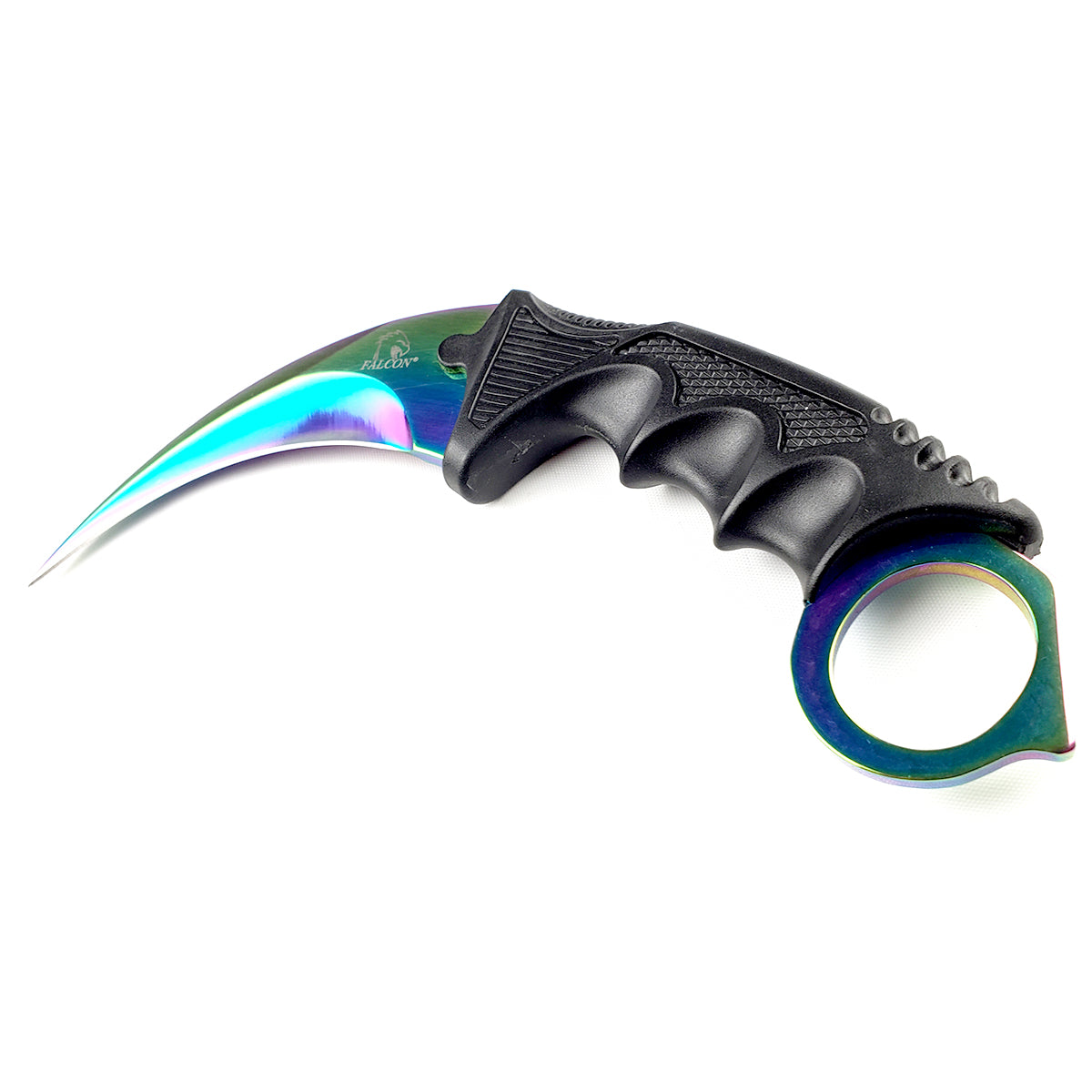 Falcon 7 1/2" Rainbow Necklace Knife (Karambit)