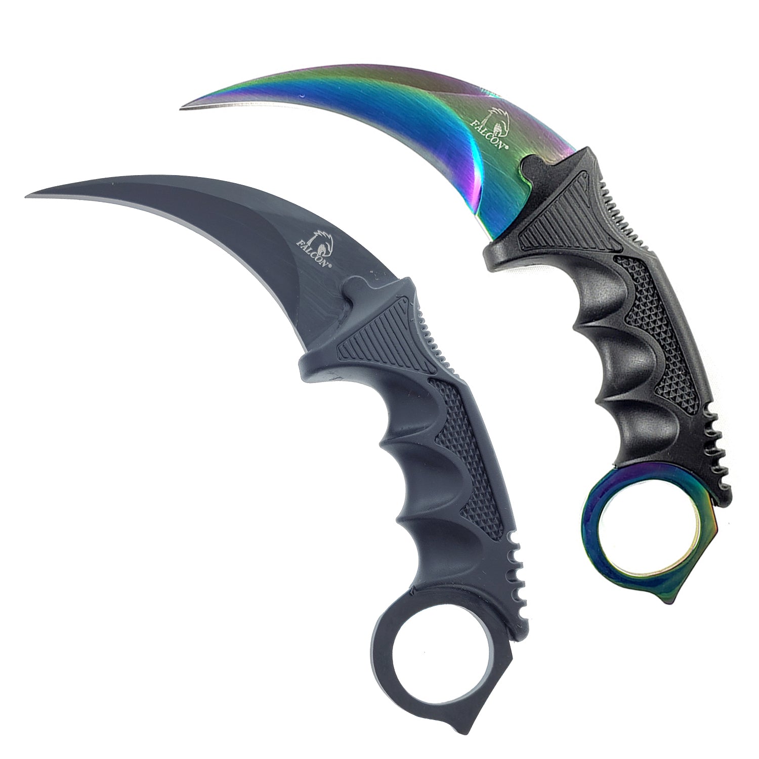 Falcon 7 1/2" Rainbow Necklace Knife (Karambit)