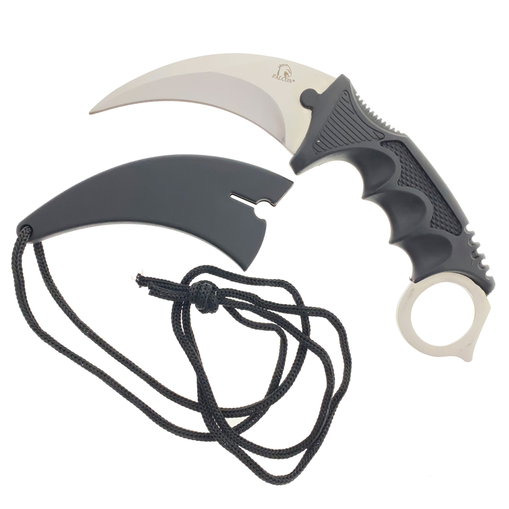 Falcon 7 1/2" Silver Necklace Knife (Karambit)